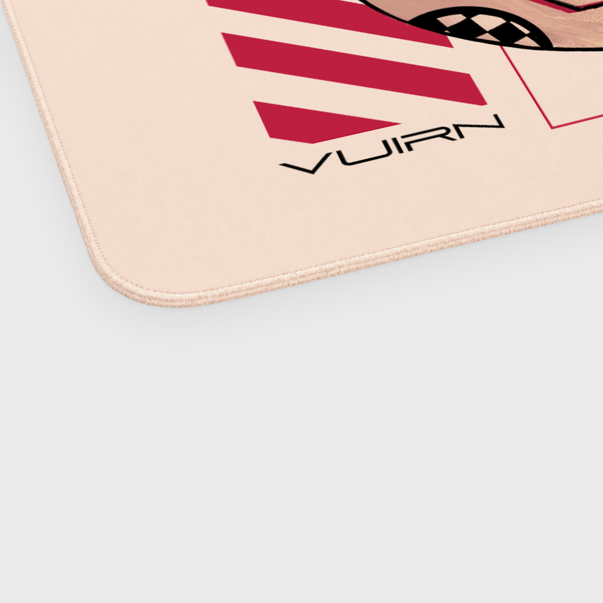 S1 Yako Heaven mousepad close-up of the stitched edge and rounded corner